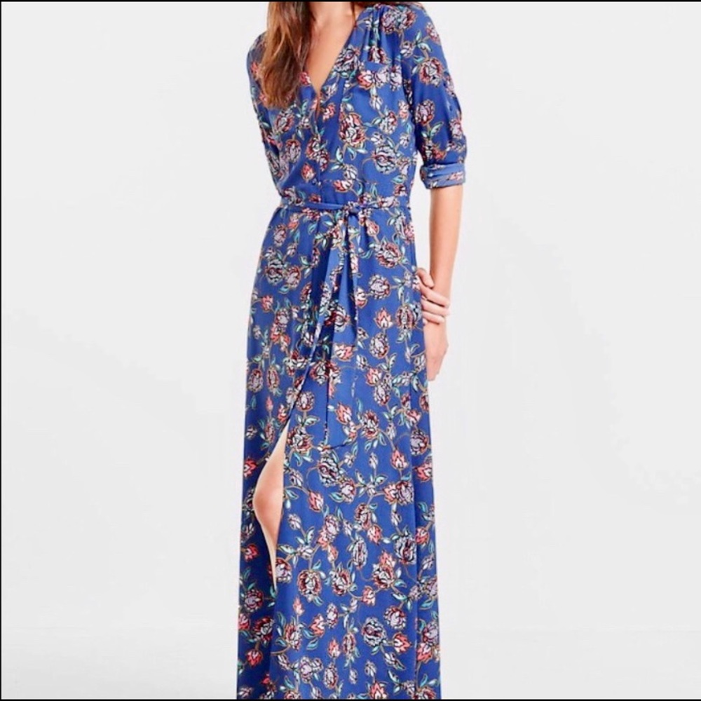 Express Maxi Floral Shirt Dress